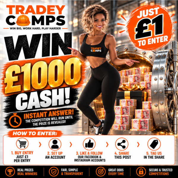 £1000 CASH INSTANT WIN – ONLY £1 TO ENTER!!!!