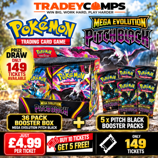 POKEMON PITCH BLACK 36 PACK BOOSTER BOX + 5 PITCH BLACK BOOSTER PACKS – ONLY 149 TICKETS!!!